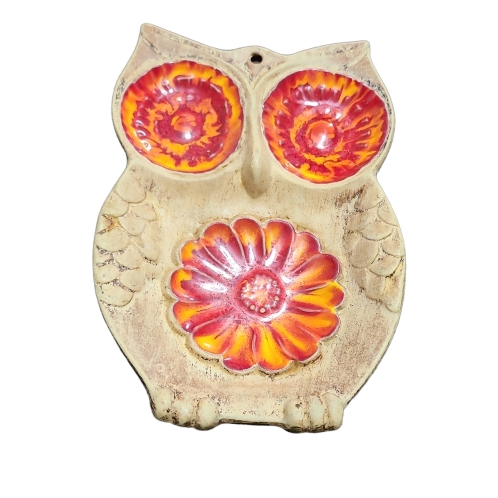 Vintage treasure Craft Owl Plate decoration